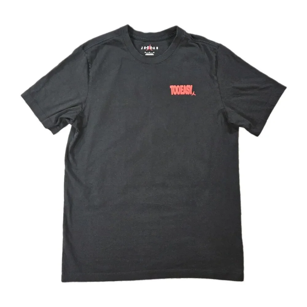 Mens Air Jordan T Shirts Too Easy The One Global Finals Medium Black
